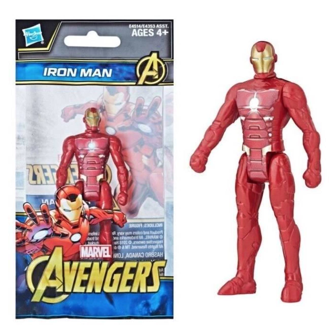 Figurine Iron Man - Hasbro - Avenger - 9cm - Blanc - Multicolore - Enfant - A Partir De 6 Ans Blanc