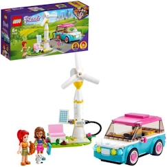 -LEGO®  Friends 41443 La Voiture Electrique d’Olivia, Jeu de construction avec Mini Poupées, Eco-éducation pour Enfant de 6 ans et +