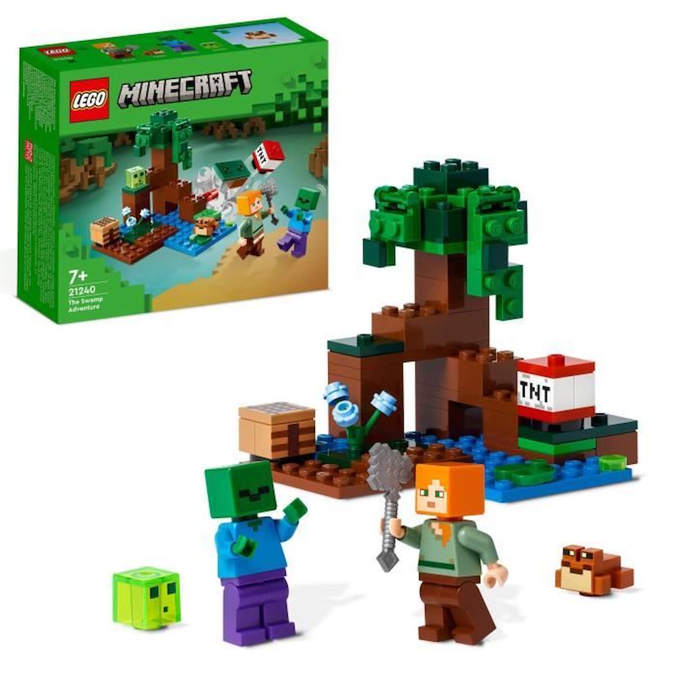 Lego Minecraft 21240 Aventures Dans Le Marais, Jouet De Construction, Avec Figurine Zombie Blanc