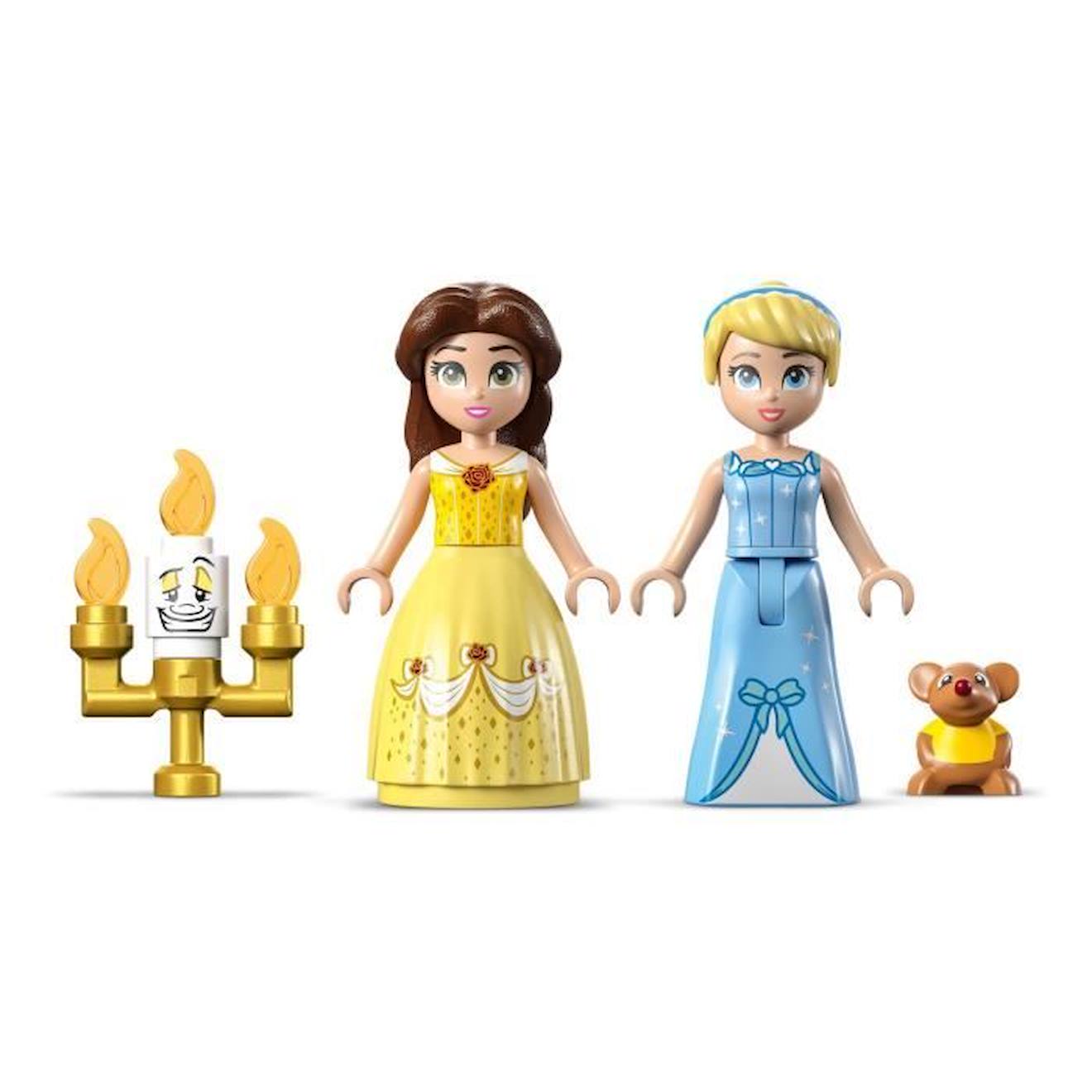 LEGO 43219 Disney Princess Châteaux Créatifs, Jouet Château avec  Mini-Poupées Belle et Cendrillon et Boîte de Rangement en Briques, Enfants,  Filles et