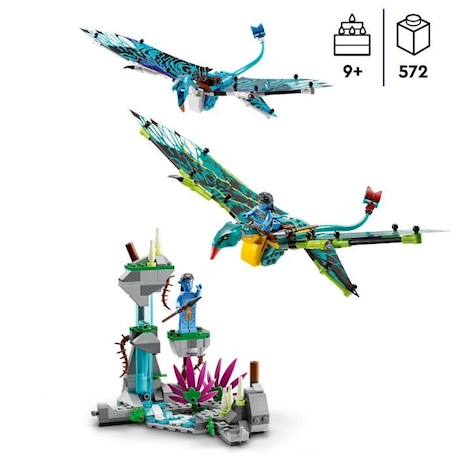 LEGO® Avatar 75572 Le Premier Vol en Banshee de Jake & Neytiri, Jouet Pandora, avec Animaux VERT 2 - vertbaudet enfant 