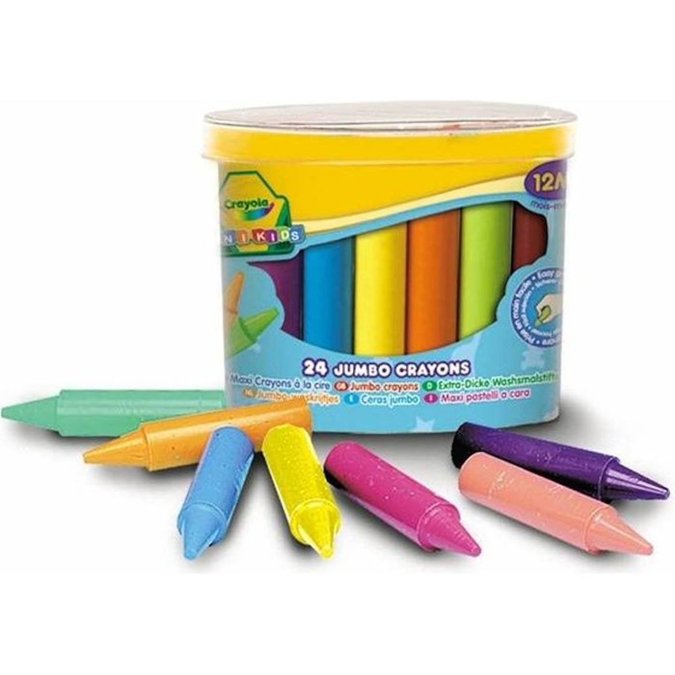 Crayola 24 Maxi Crayons À La Cire Jaune