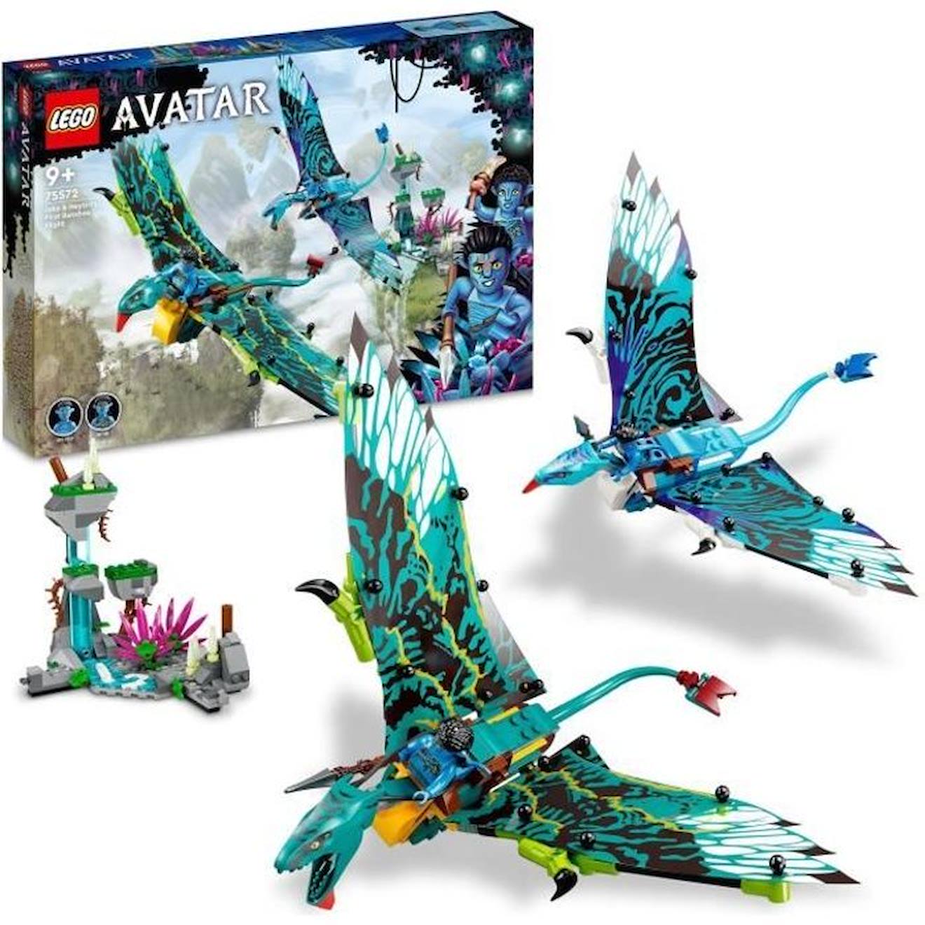 Lego® Avatar 75572 Le Premier Vol En Banshee De Jake & Neytiri, Jouet Pandora, Avec Animaux Vert