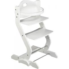 Chaise haute blanche avec barreau de sécurité - TISSI - Réglable - Enfant  - vertbaudet enfant