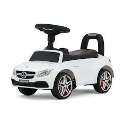 Jouet-Premier âge-Bascules, chariots de marche, trotteurs et porteurs-Porteur pour bébé Milly Mally Mercedes AMG C63 Coupe S Blanc - 18 mois à 3 ans - 4 roues