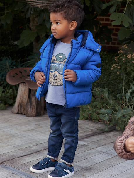 T-shirt animation fantaisie garçon en coton recyclé anthracite+bleu grisé+noix de pécan 5 - vertbaudet enfant 