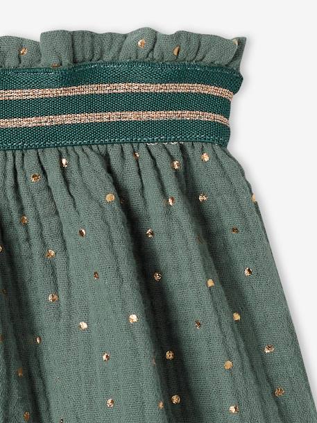 Coffret de Noël bébé 'Adoré' : jupe, bandeau et pochette brodée vert émeraude 3 - vertbaudet enfant 