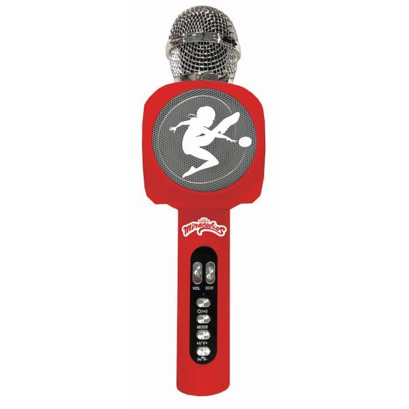Micro Karaoké Sans Fil Avec Enceinte Bluetooth® Intégrée Miraculous, Avec Effets Lumineux Et Fonctio