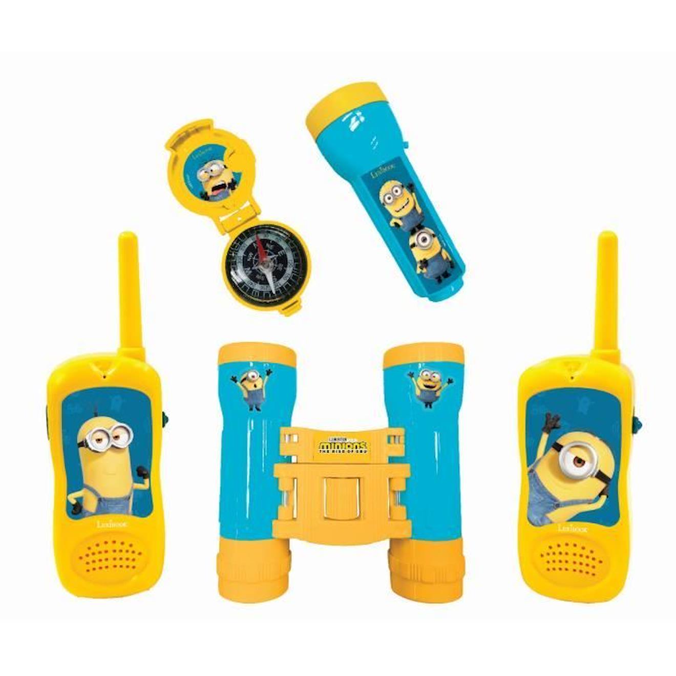 Kit D’aventurier Avec Talkie-walkies Portée 120m Les Minions Jaune