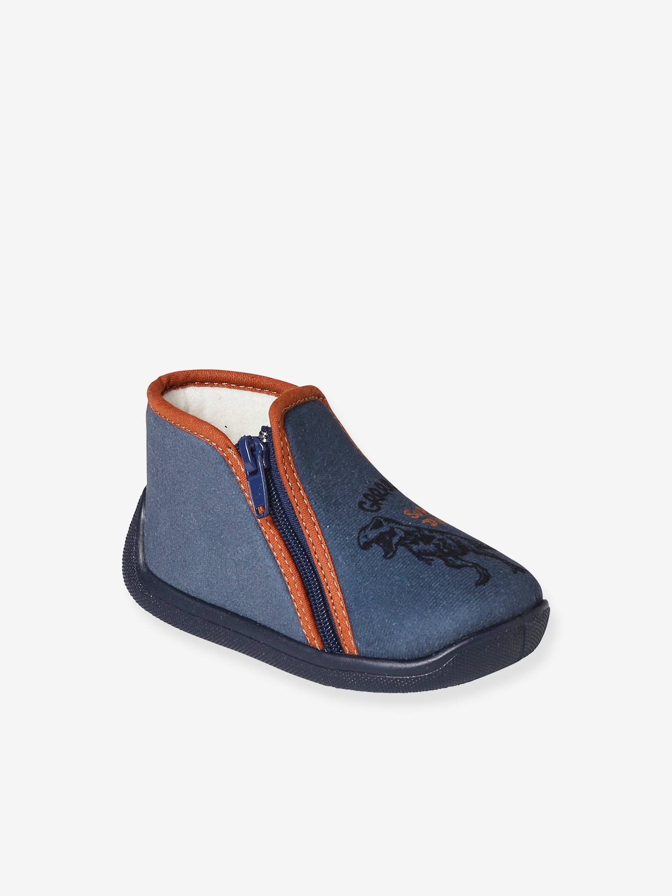 Chaussons bébé fabriqués en France bleu