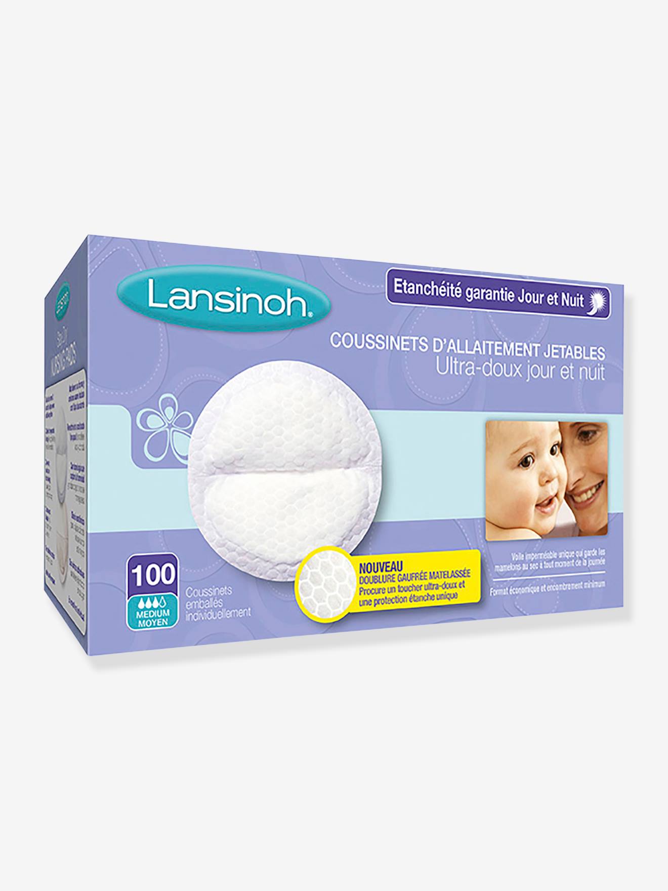 Lansinoh 10500 ThermoPerlen Lot de 2 coussinets d'allaitement apaisants en  perles avec matière intissée de protection
