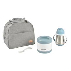 BEABA, Set repas bébé on-the-go, windy blue  - vertbaudet enfant