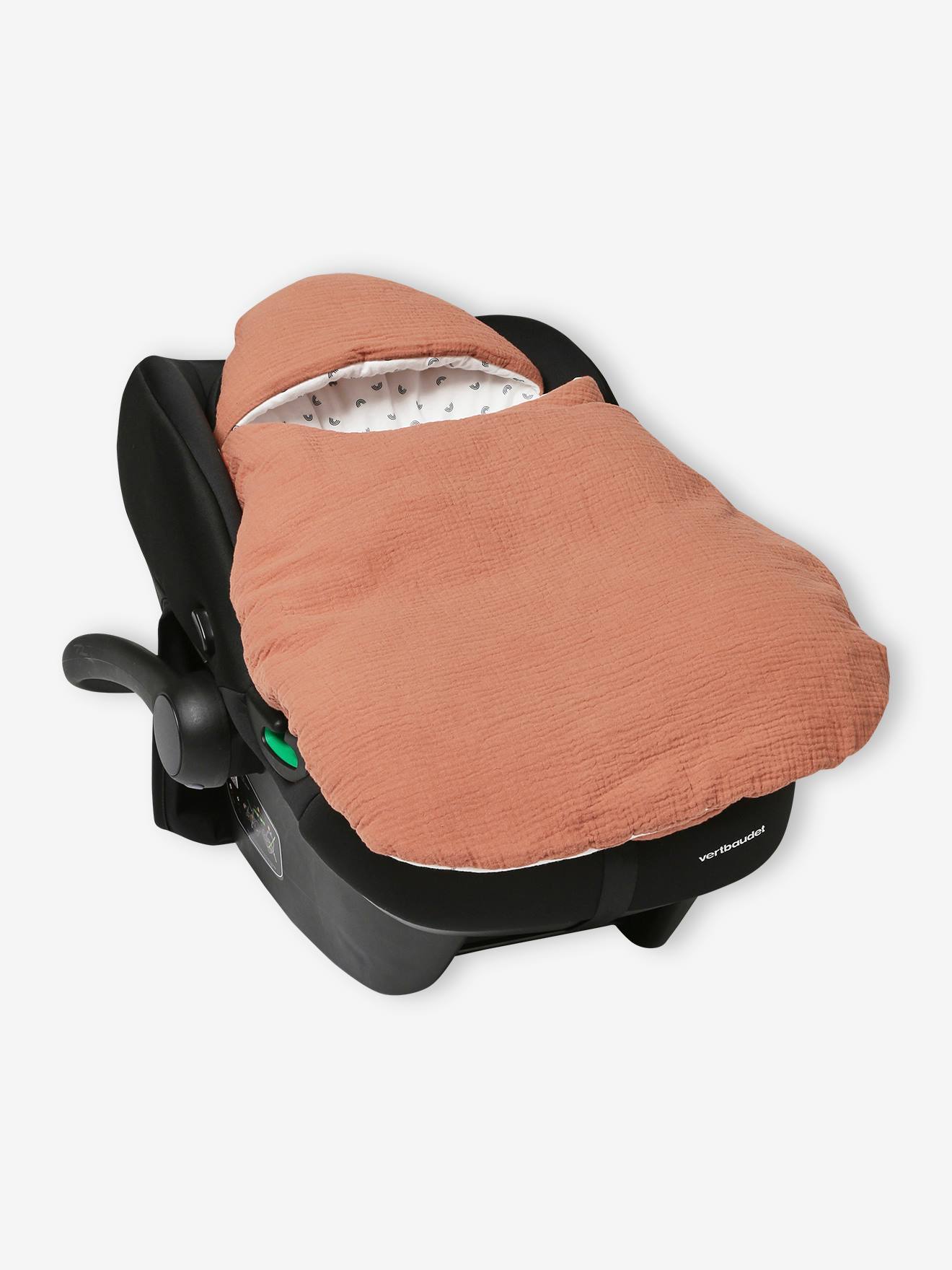 Nid d'ange transformable en gaze de coton terracotta (Vertbaudet) - Image 1