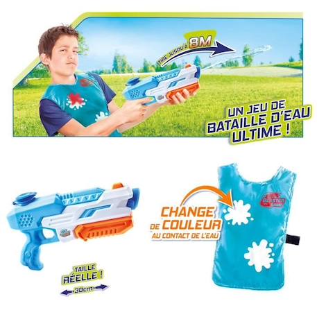 Pistolet à eau Super Blaster Game - Compact Kit avec dossard - Canal Toys - A partir de 4 ans BLEU 2 - vertbaudet enfant 