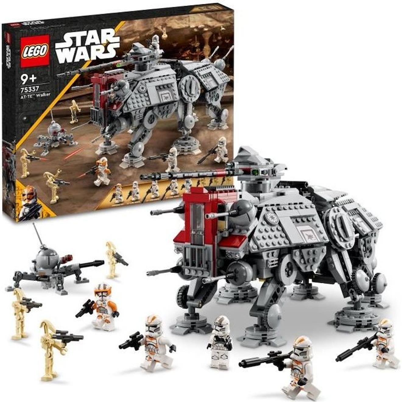 Lego 75337 Star Wars Le Marcheur At-te, Jouet, Figurines Droïdes De Combat, Clone Trooper, La Revanc