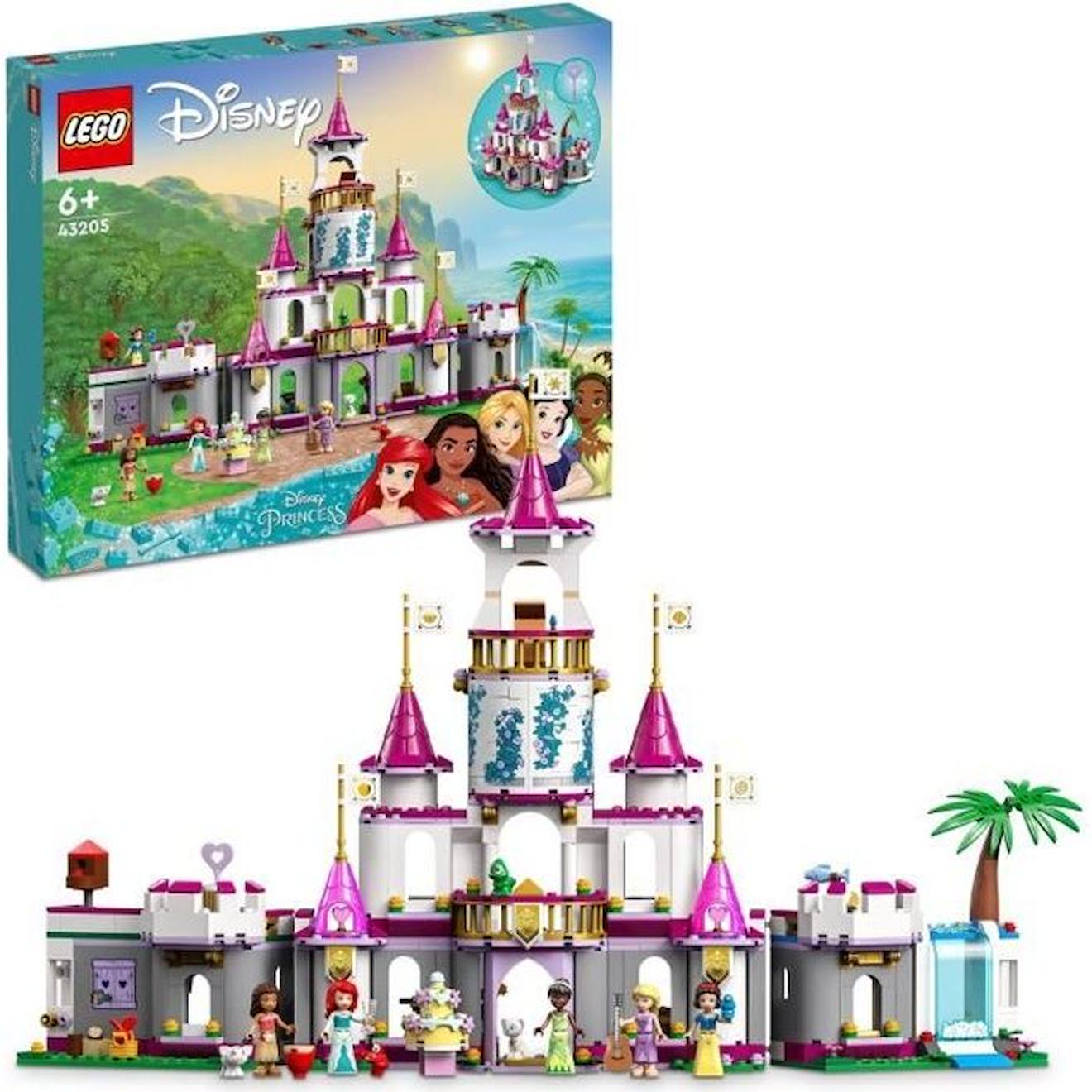 Lego 43205 Disney Princess Aventures Épiques Dans Le Château, Jouet Ariel, Vaiana Et Raiponce, Figur