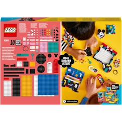 Jouet-Jeux d'imagination-Jeux de construction-LEGO 41964 DOTS Boîte Créative La Rentrée Mickey Mouse et Minnie Mouse, 6-en-1, Boîte de Rangement, Cadre Photo, Enfants 6 Ans