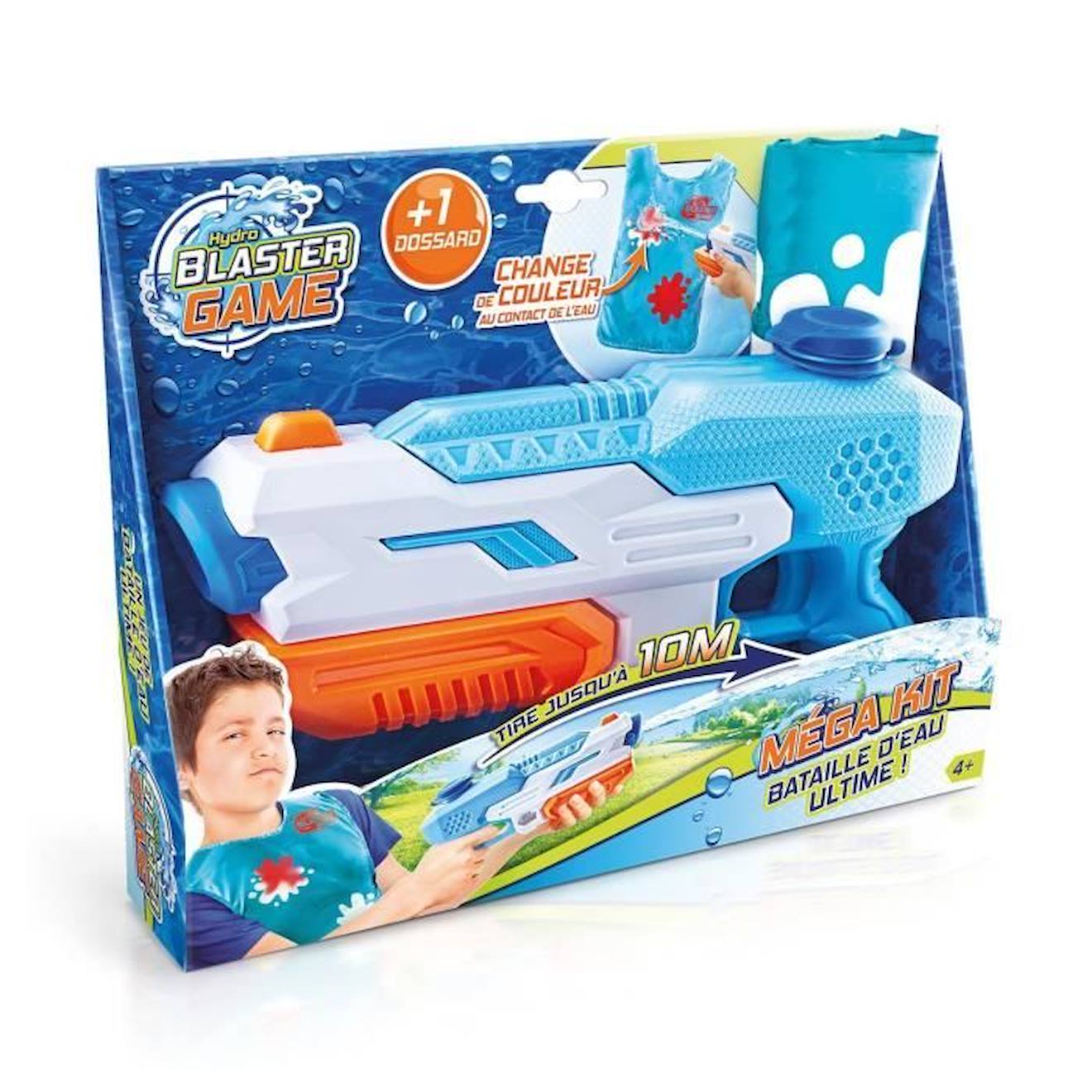 Pistolet À Eau Super Blaster Game - Compact Kit Avec Dossard - Canal Toys - A Partir De 4 Ans Bleu