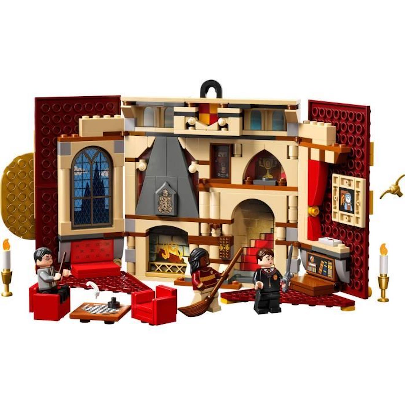 LEGO® Harry Potter 76409 Le Blason de la Maison Gryffondor, Jouet avec 3  Minifigurines, Château de Poudlard