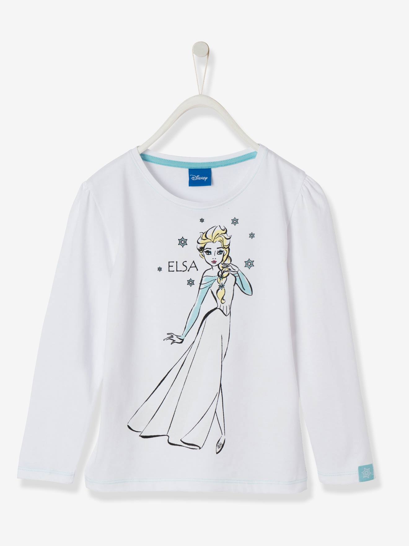T-shirt fille Reine des neiges® à motif magique blanc