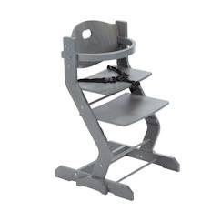 Chaise haute avec barreau de sécurité - TISSI - Réglable - Gris  - vertbaudet enfant