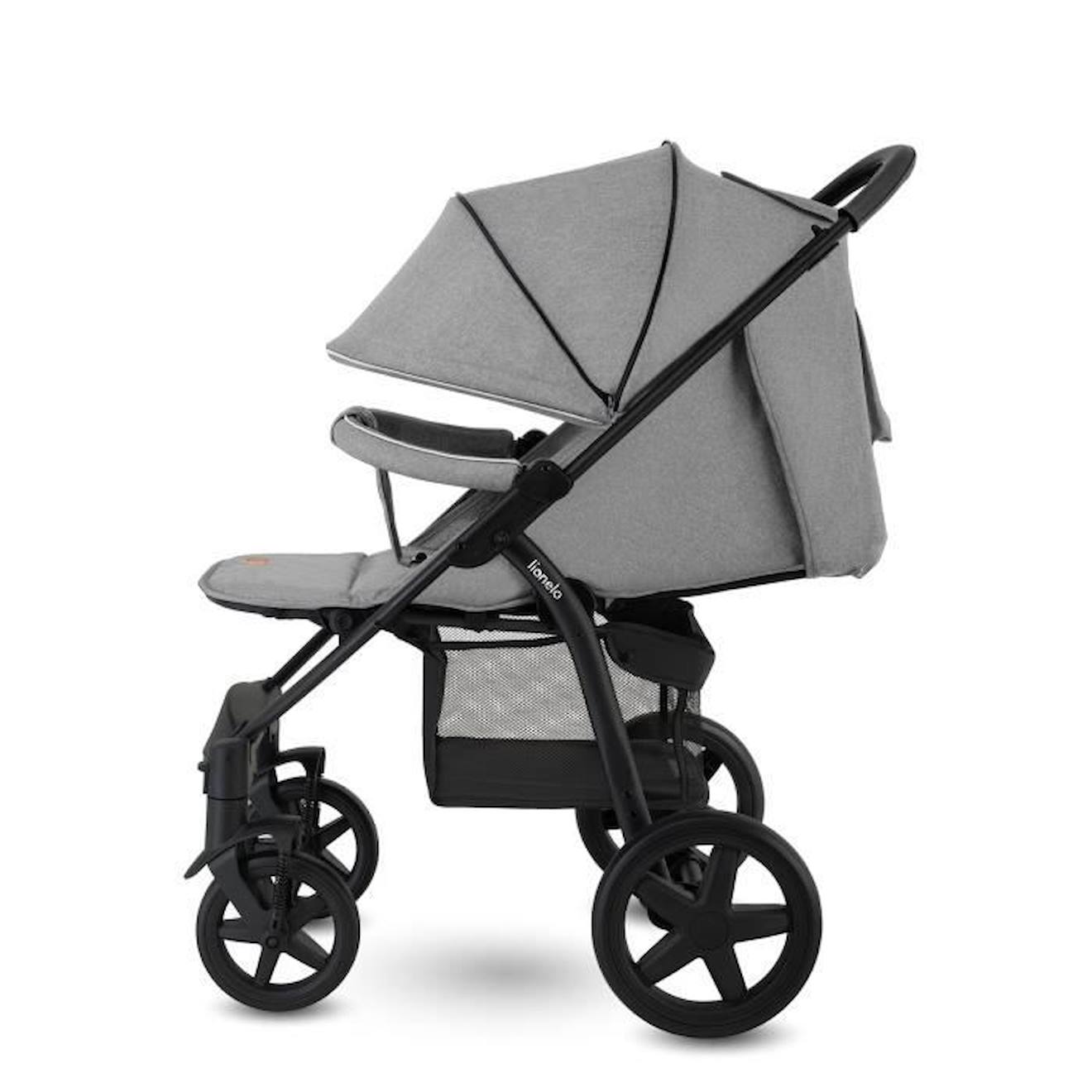 Lionelo Annet Plus poussette bebe roues EVA Pliage facile avec moustiquaire  porte-gobelet panier à grande capacité Gris