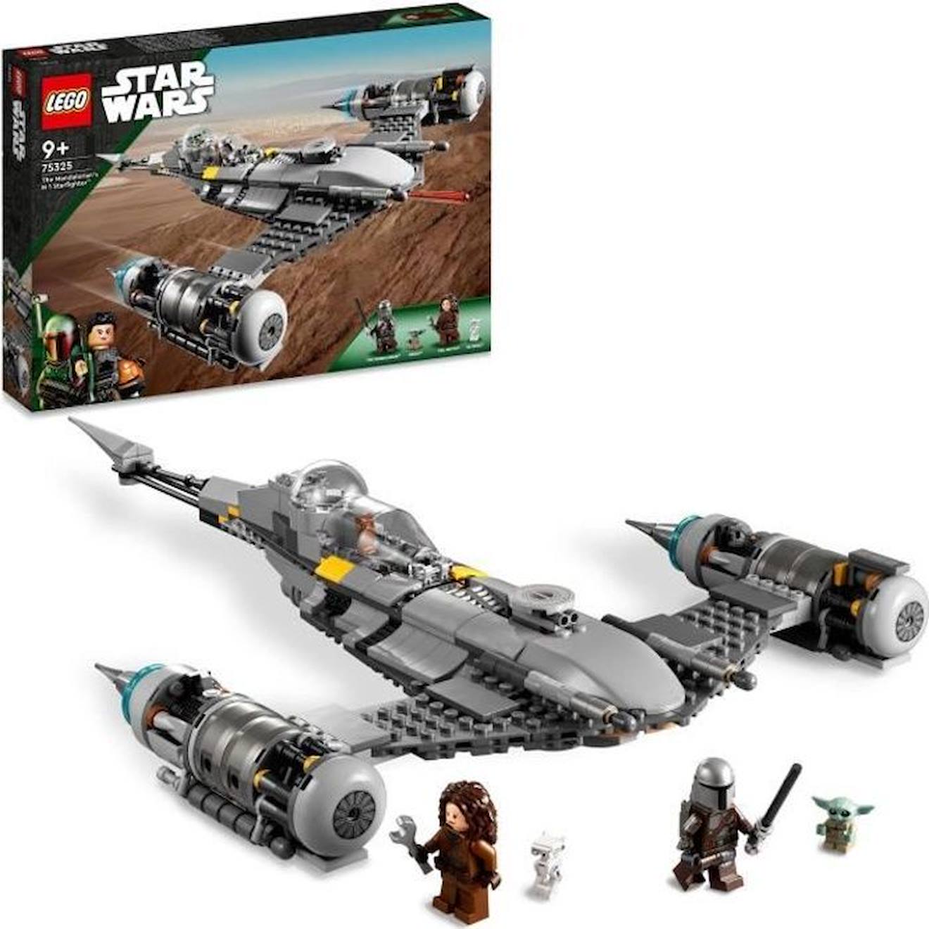 LEGO® Star Wars : Le livre de Boba Fett - Le chasseur N-1 du Mandalorien  75325 - Jeu de construction pour les enfants dès 9 ans gris - Lego