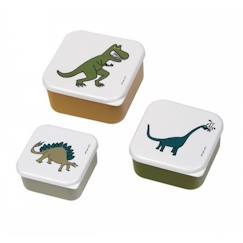 Puériculture-Set de 3 Lunch box Les dinosaures - PETIT JOUR - Rectangulaire - Compatibilité lave-vaisselle - Enfant