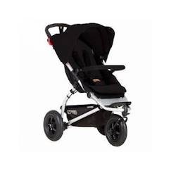 Puériculture-Poussette-Poussette citadine - MOUNTAIN BUGGY - Swift 3.0 - 3 roues - Noir - Avec panier