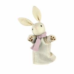 Jouet-Marionnette Lapin blanc en coton - Egmont Toys - 160113 - Pour Enfant - Garantie 2 ans