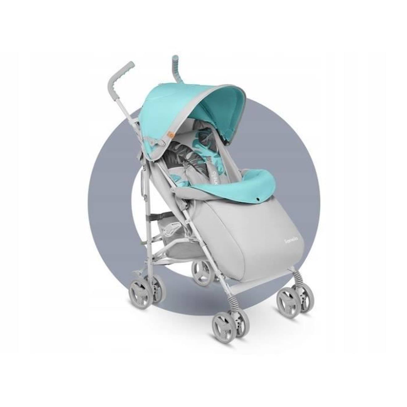 LIONELO Poussette canne compacte bébé Elia moustiquaire et accessoires - Turquoise