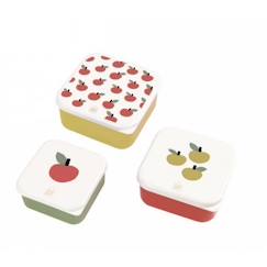 Puériculture-Petit Jour - Lot de 3 lunch box Les pomme