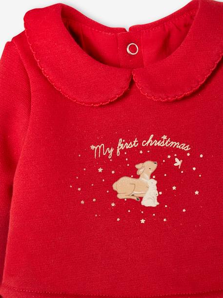 Ensemble Noël bébé : robe, bandeau et collants rouge 5 - vertbaudet enfant 