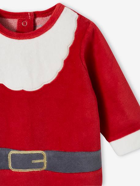 Pyjama père Noël bébé en velours rouge 6 - vertbaudet enfant 