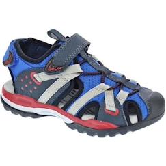 Chaussures-Chaussures garçon 23-38-Sandales-Sandales Enfant Geox - Borealis - Garçon - Scratch - Bleu - Confortable