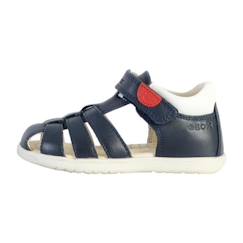 Chaussures-Chaussures fille 23-38-Sandales enfant Geox Plate Cuir - Marine - Scratch - Confort exceptionnel