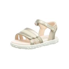 Chaussures-Chaussures fille 23-38-Sandales-Sandale Enfant Geox Haiti - Scratch Plate - Gris Platine - Confort Exceptionnel