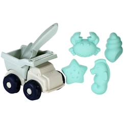 Jouet-Jeux de plein air-Kit de jouets de sable pour bébé - KINDSGUT - Camion Theo - 6 pièces - Hippocampe, crabe, coquillages et pelle