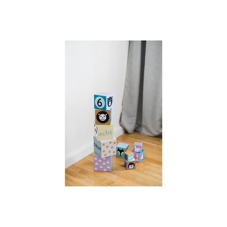 Cubes gigognes - KINDSGUT - motifs animaux et chiffres - jeu de tri et d’empilage en carton VERT 4 - vertbaudet enfant 