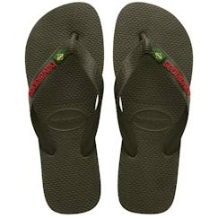 Chaussures-Chaussures garçon 23-38-Sandales-Tongs enfant - Havaianas Brasil Logo - Vert - Caoutchouc