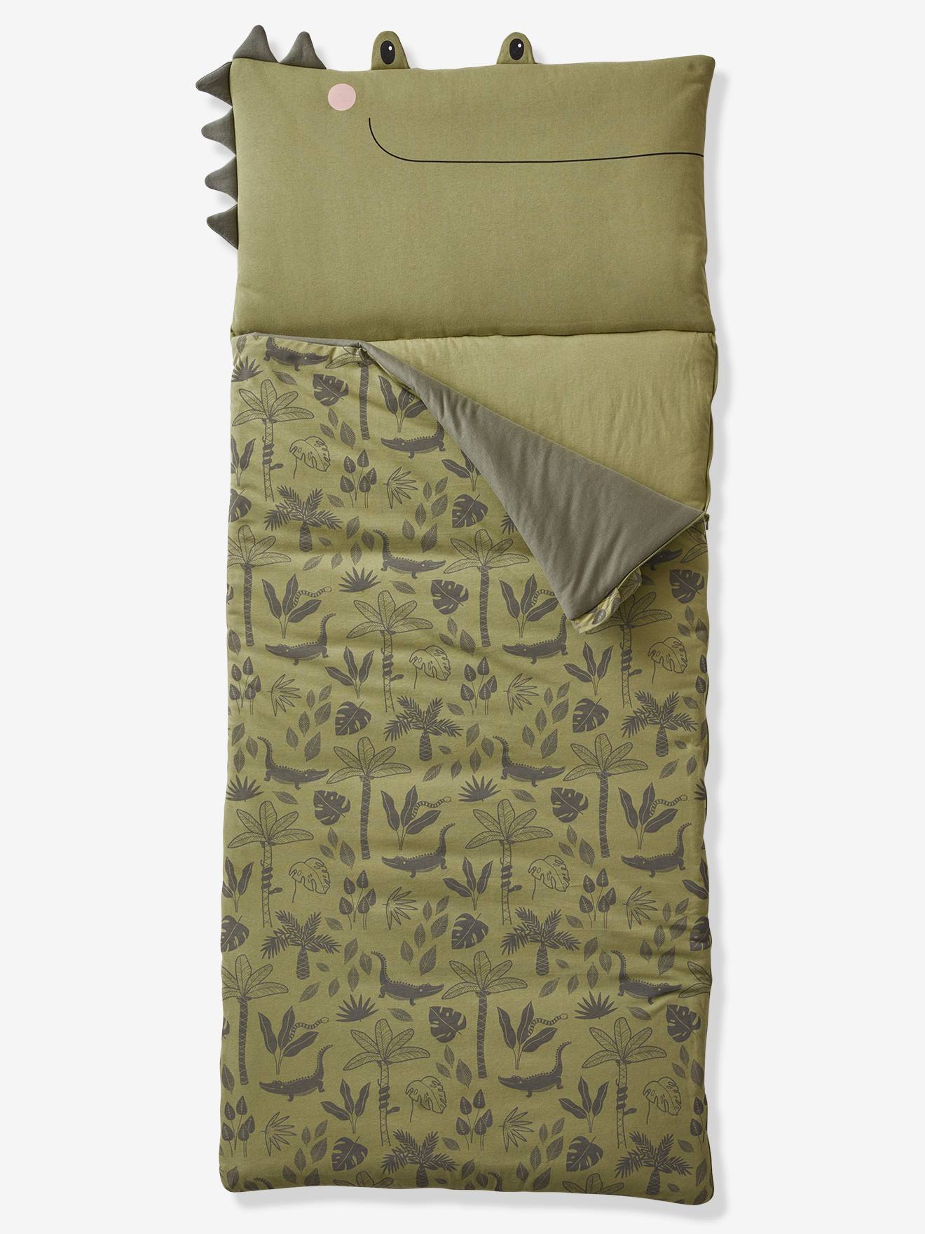 Sac de couchage Croco TREK vert imprimé