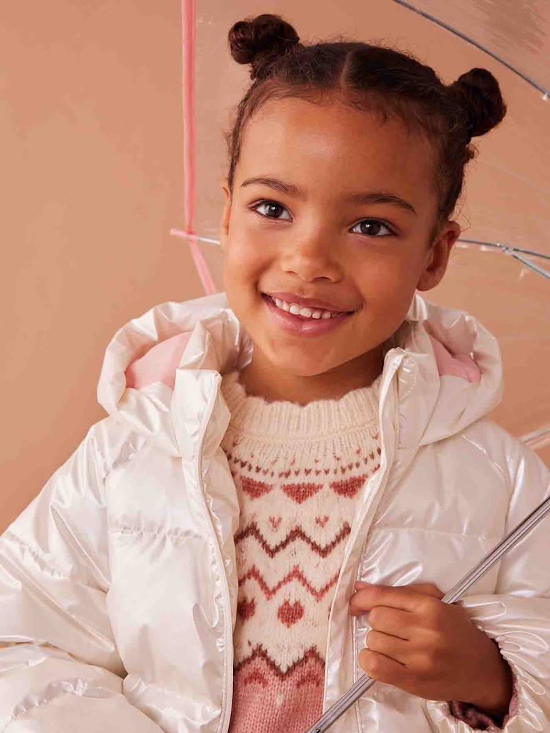 Doudoune Sans Manches Vertbaudet Fille - Effet Colorblock Rose Poudré | Chaleur Mi-Saison