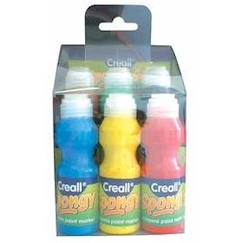 Peintures à l'éponge Creall Spongy - DTM LOISIRS CRÉATIFS - Lot de 6 - Multicolore - Enfant - 3 ans  - vertbaudet enfant