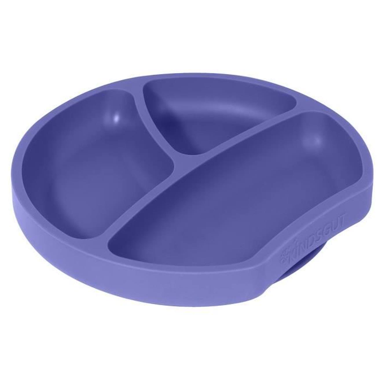 Assiette ventouse en silicone avec compartiment - violet violet - Kindsgut