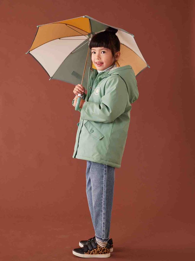 Ciré Marin Doublé Bébé Vertbaudet - Ivoire Rayé - Taille 12M (74cm) - Capuche Et Déperlant