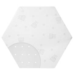 Chambre et rangement-ROBA "Air" Matelas Parc Bébé "safe asleep®" Hexagonal - 112 x 97 cm - avec Housse Jacquard