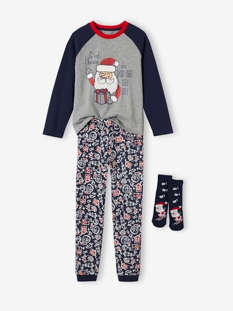 Garçon-Pyjama, surpyjama-Coffret noël pyjama + chaussettes garçon