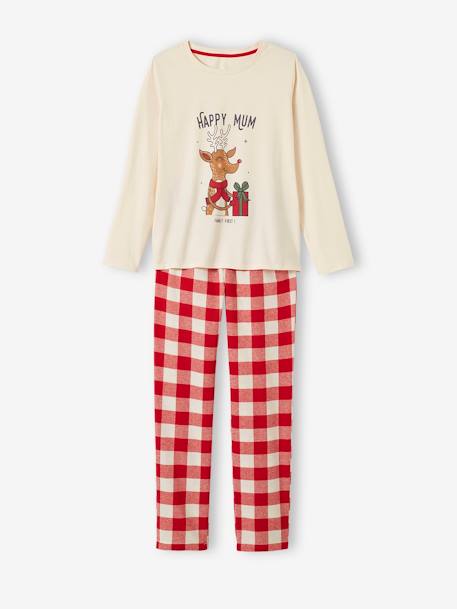 Pyjama de Noël femme collection capsule 'Happy Family' écru 3 - vertbaudet enfant 