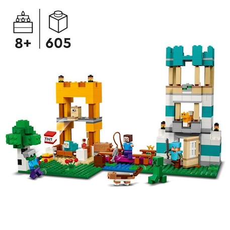LEGO® Minecraft 21249 La Boîte de Construction 4.0, Jouets 2-en-1 avec Figurines Steve, Creeper et Zombie VERT 2 - vertbaudet enfant 