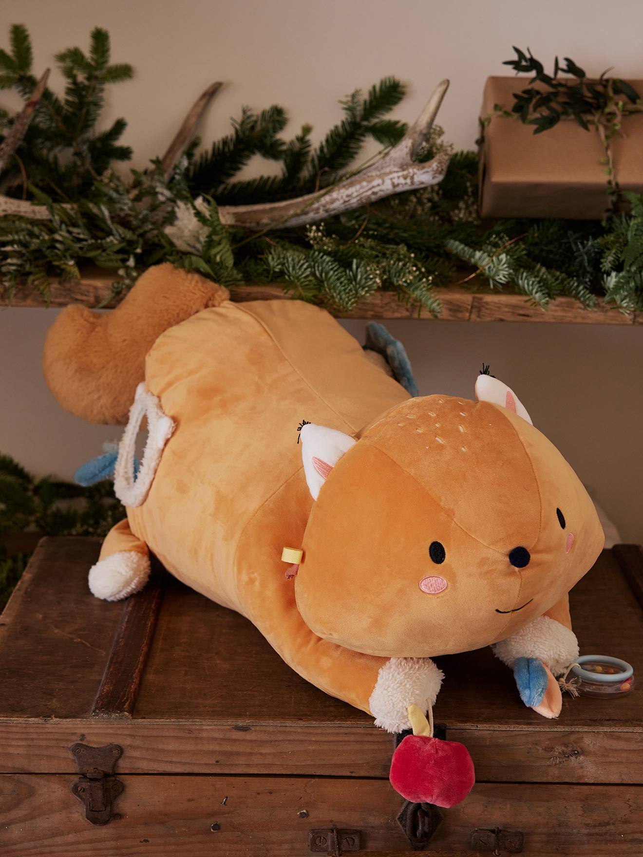 Grande peluche d'activités Écureuil LES AMIS DE LA FORÊT orange (Vertbaudet) - Image 1